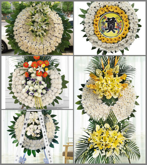 浙江省金华义乌市佛堂镇寺口村花圈速递